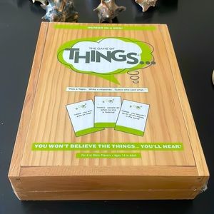 The game of THINGS in a wooden box brand new never opened